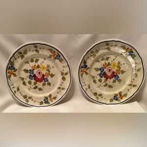 2 NEMOURS by Longchamp made France Used Bread/Butter Plate 6 3/8” diameter Plate